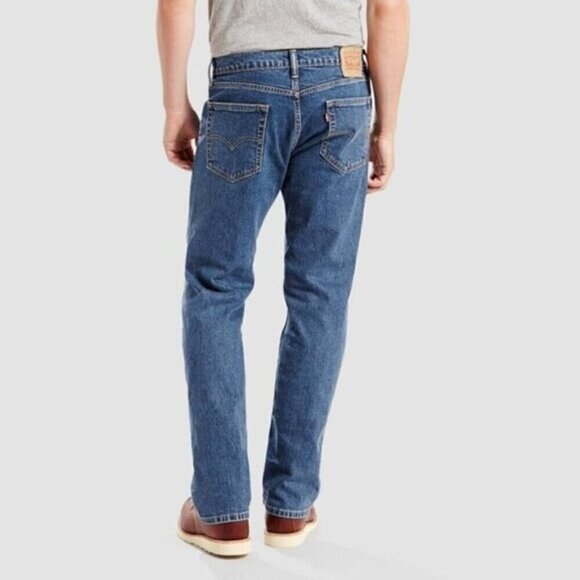 Levi's Jeans 505 Regular Fit Classic Straight Leg Distressed Denim Zipper Fly 34
